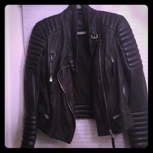 All saints leather motorcycle jacket